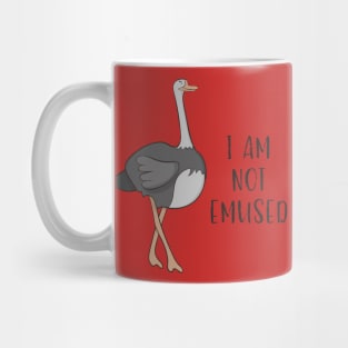 I Am Not Emused Funny Emu Joke Pun Amused Design Mug